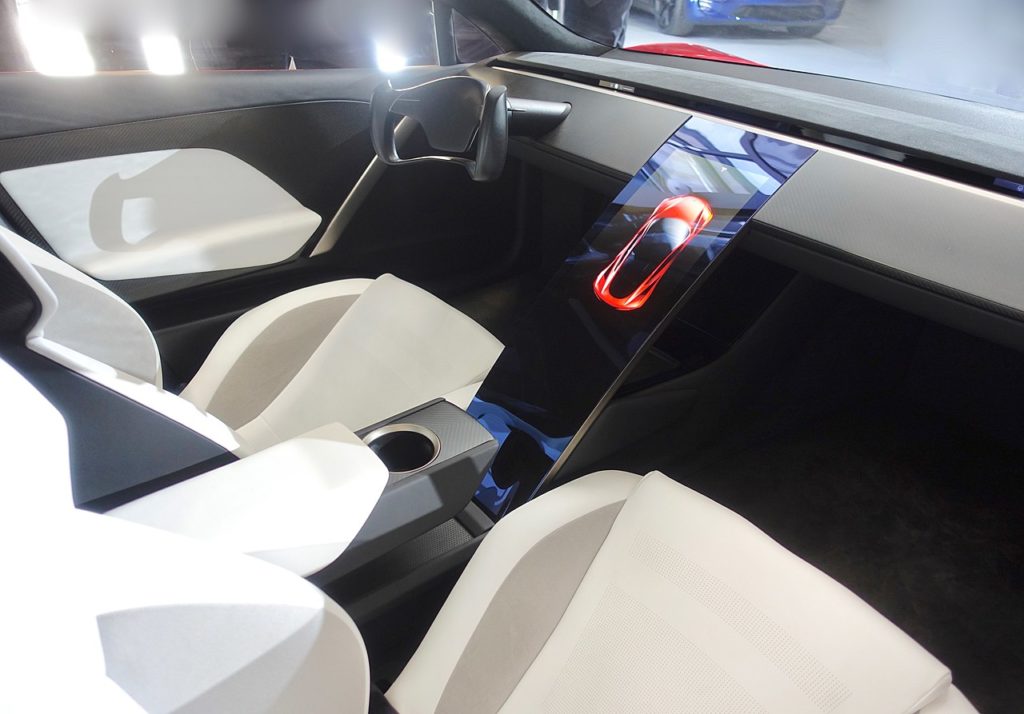 La production de la Tesla Roadster, son intérieur
