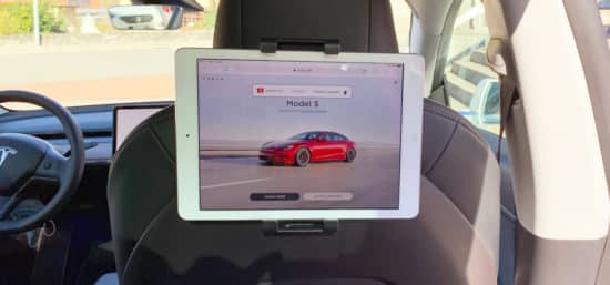 Support pour tablette sur siège avant, Tesla Model 3