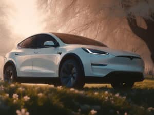 Tesla Model Y blanche