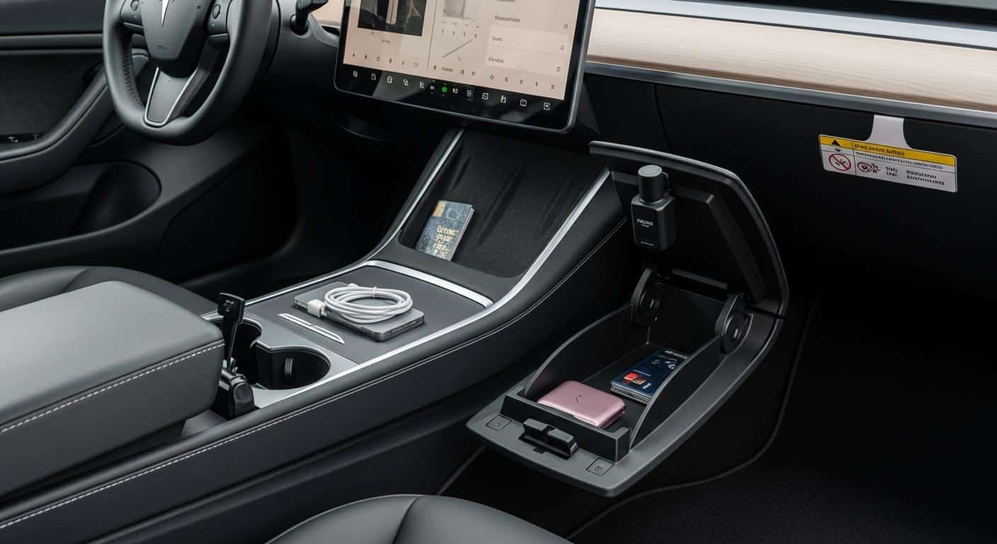 Les astuces de rangement pour optimiser l'espace intรฉrieur de votre Tesla