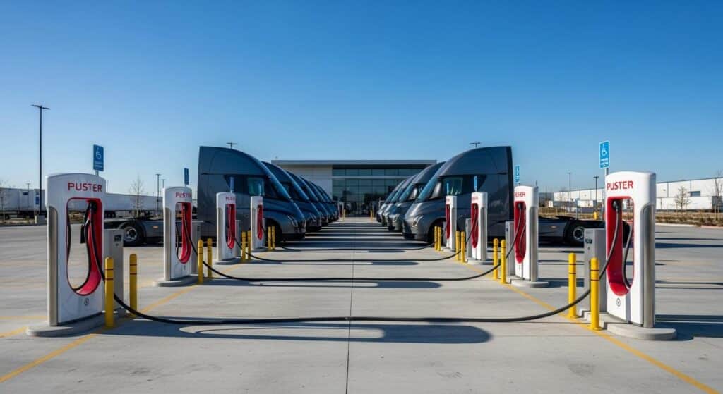 Tesla dรฉploie ses chargeurs poids lourds aux รtats-Unis