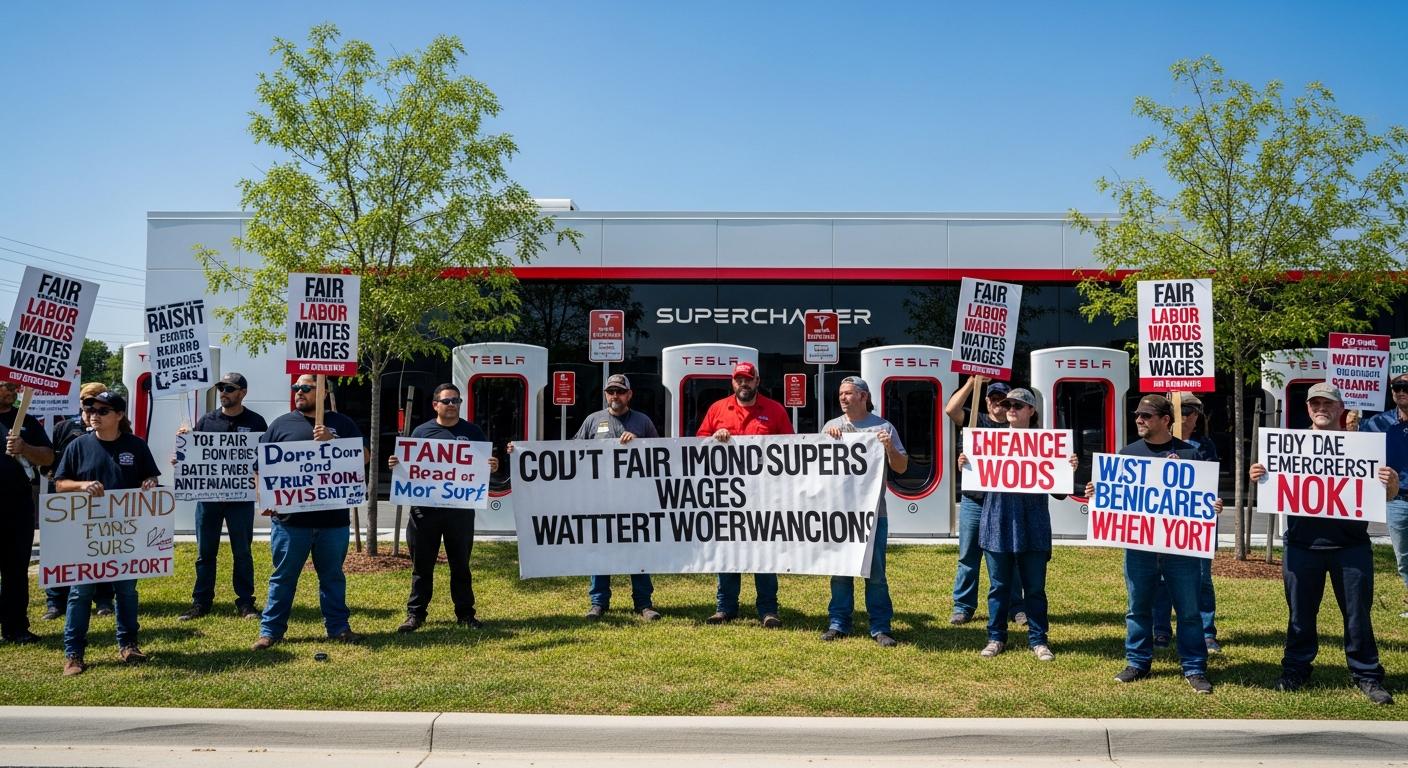 Tesla Suède : syndicats vs Superchargeur Megapack autonome