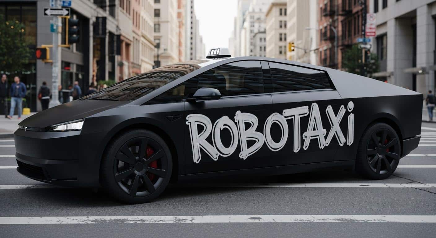 Cybercab : Tesla adopte un logo Robotaxi graffiti