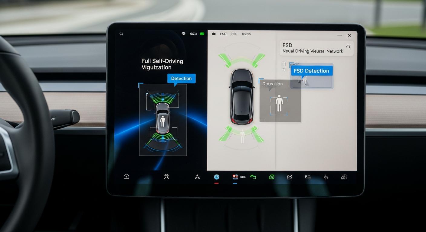 FSD Tesla anticipe un piéton : l'IA voit ce que l'humain rate