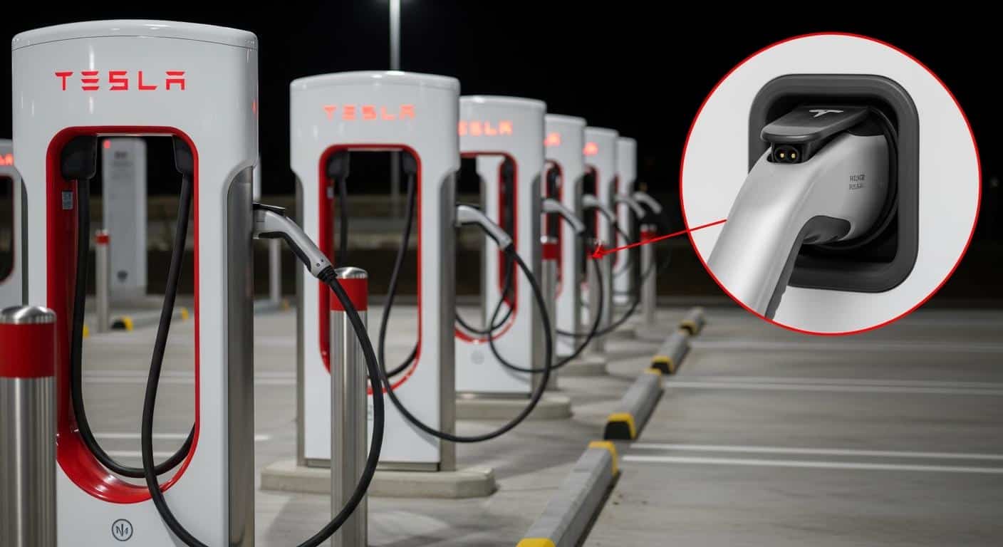 Tesla construit 400 bornes V4 en Californie : record mondial