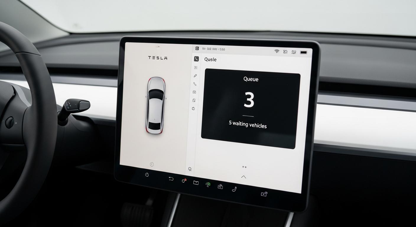 File d'attente virtuelle aux Superchargeurs Tesla : enfin !