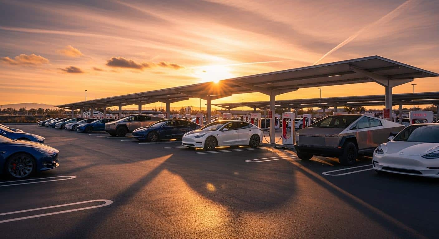 File d'attente virtuelle aux Superchargeurs Tesla : enfin !