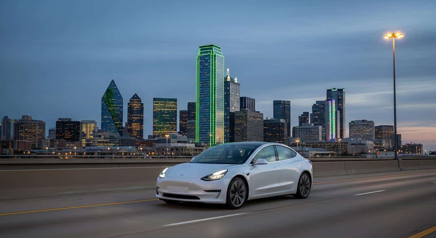 Tesla Dallas Robotaxi Tesla au Texas : Dallas et Houston se lancent
