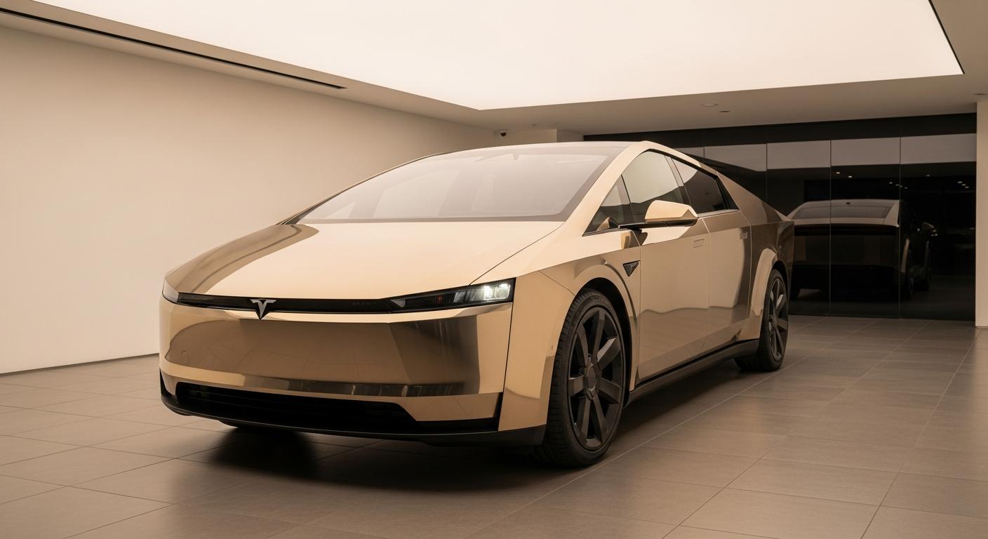 Tesla Cybercab : une finition brillante inattendue