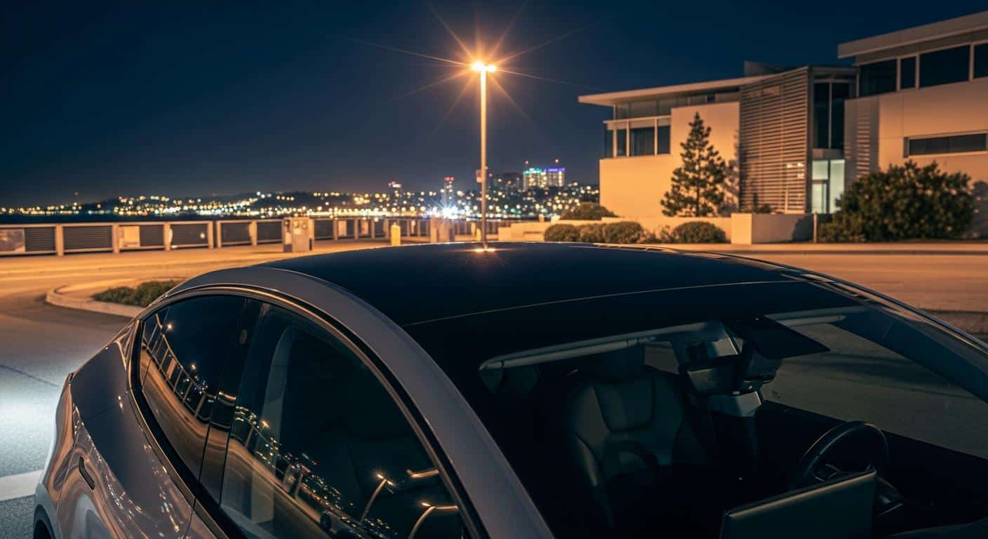 Débris de missile sur une Tesla : le toit résiste