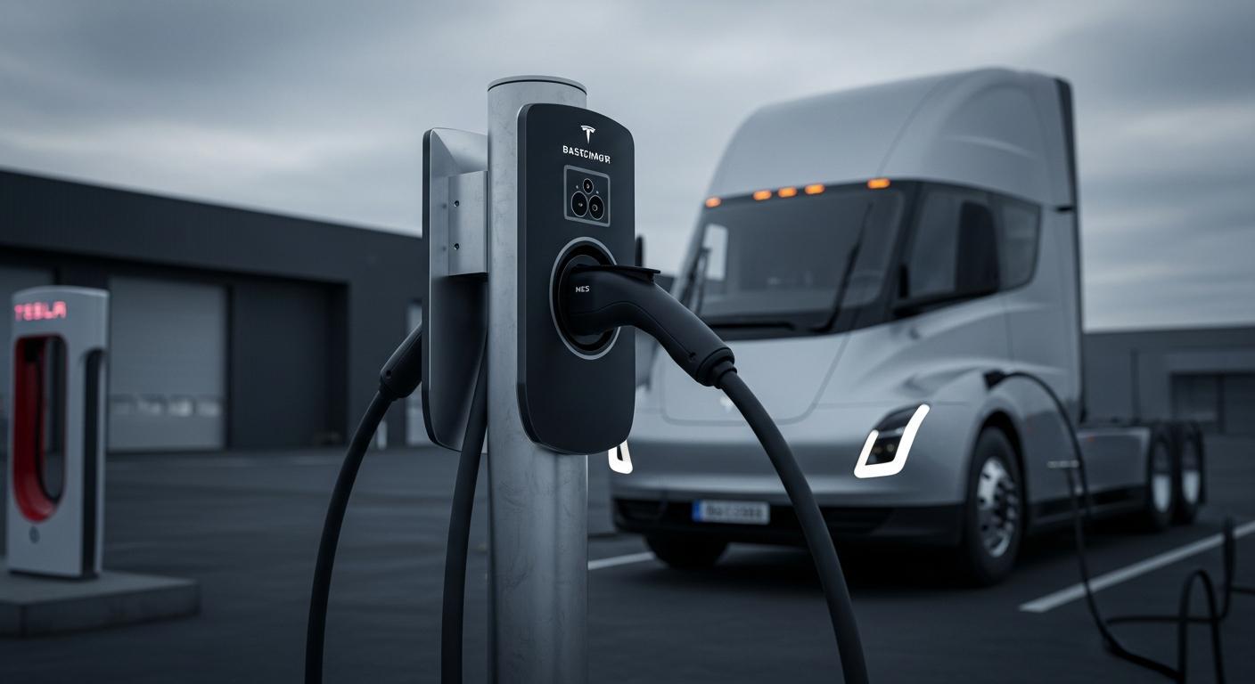 Tesla Semi Basecharger 125 kW : la recharge en dépôt