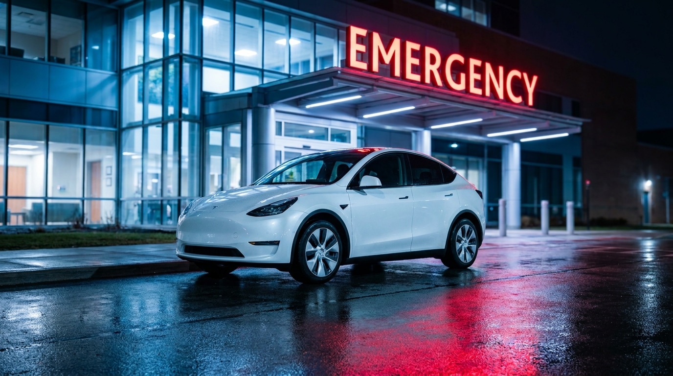 Sa Tesla l'a conduit aux urgences pendant sa crise cardiaque