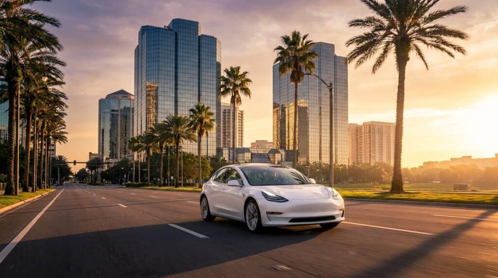 Robotaxi Tesla en Floride : Orlando et Tampa rejoignent