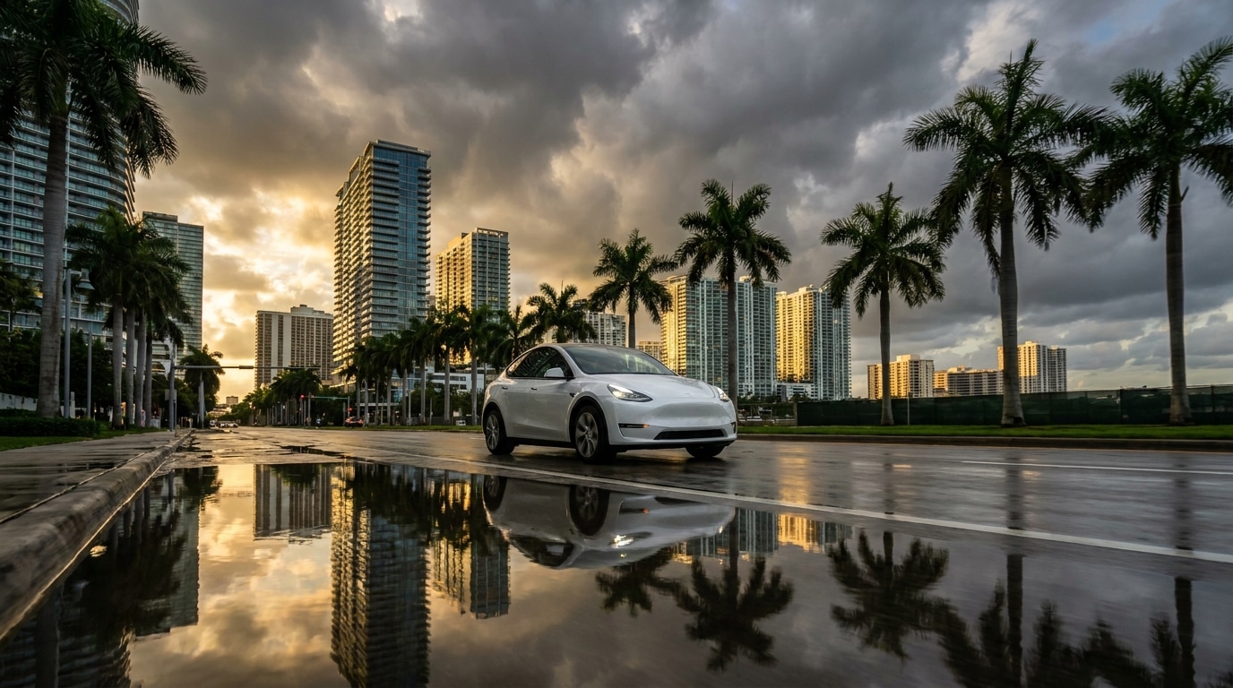 Robotaxi Tesla à Miami roule sans conducteur : c'est officiel