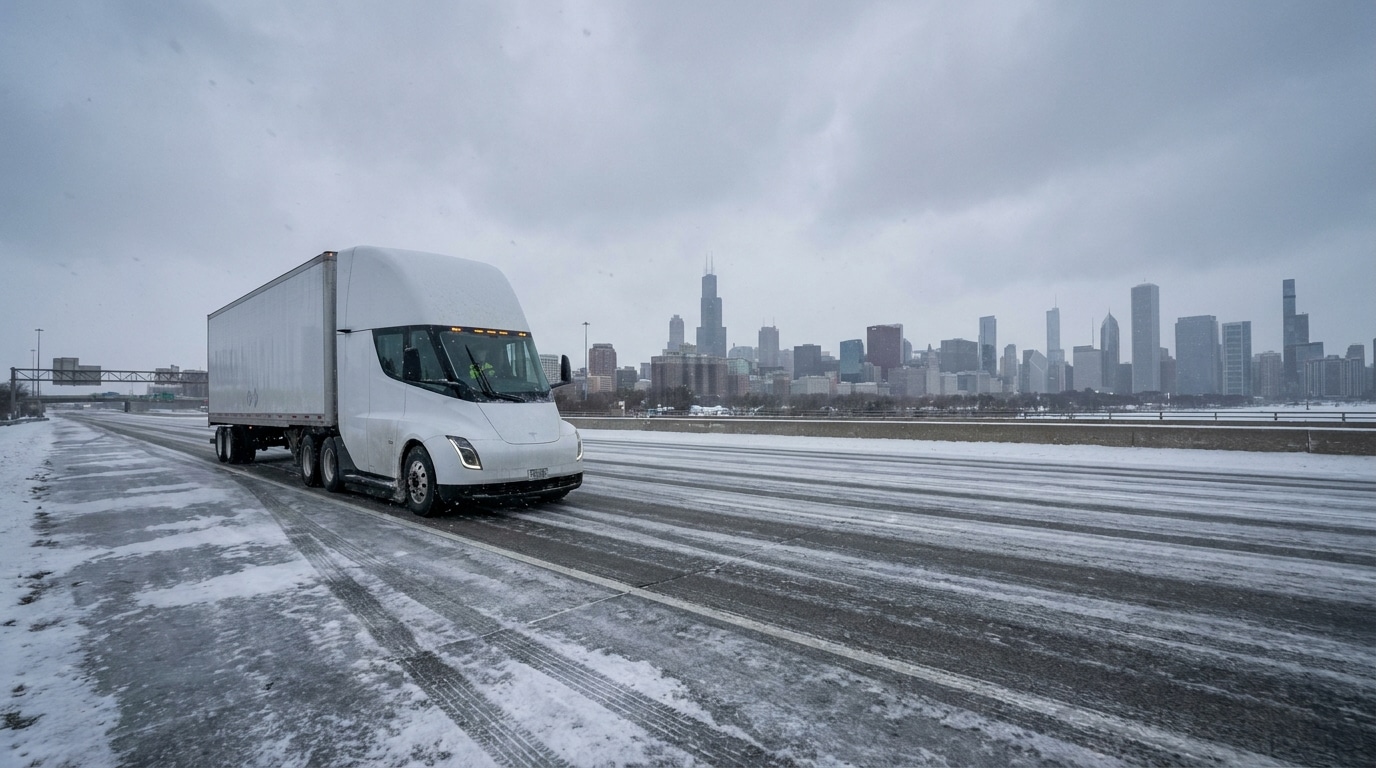Tesla Semi affronte l'hiver de Chicago avec Paper Transport