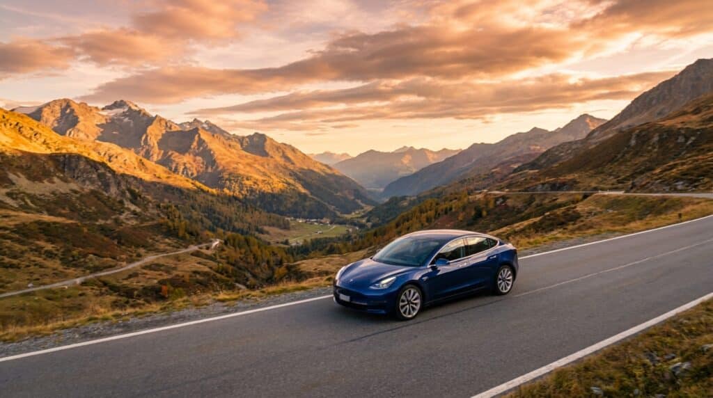 Les plus beaux road trips à faire en Tesla depuis la France avec des paysages à couper le souffle