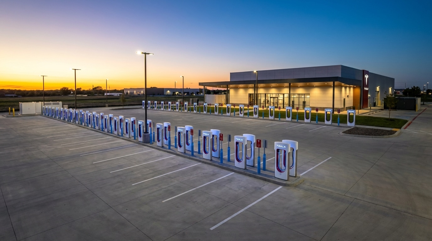 Hub de recharge Robotaxi à Austin : ce que révèlent les permis