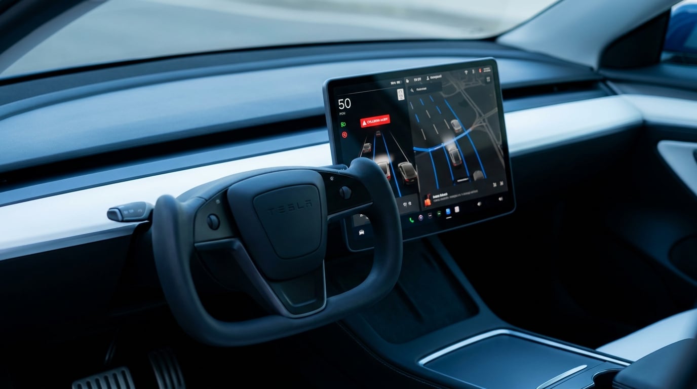 FSD Tesla : la fonction qui évite l'accident seul