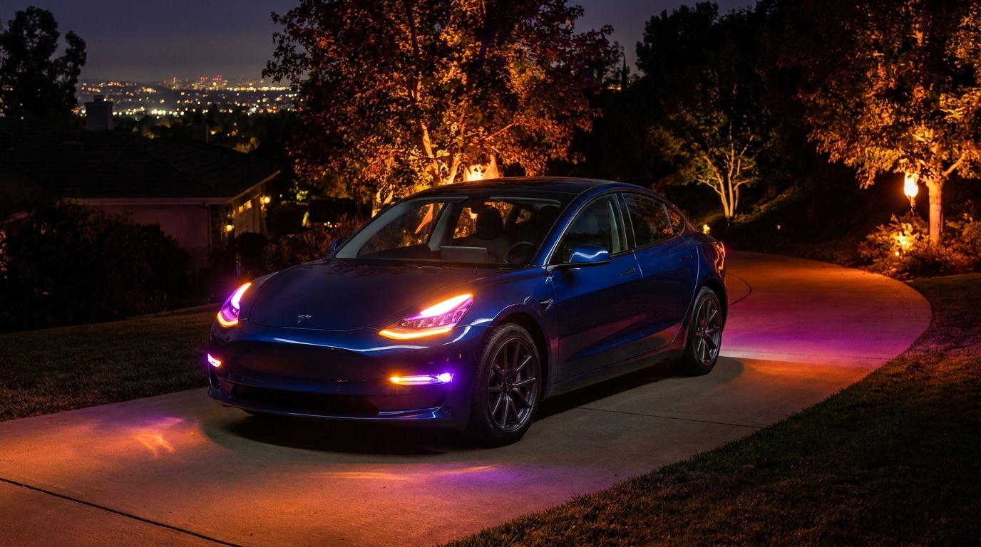 Tesla Halloween Mode : votre voiture devient une maison hantée