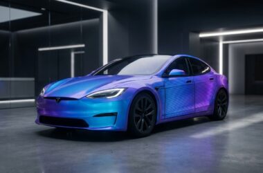 Tesla pourrait proposer une carrosserie LED qui change de couleur à la demande et ce serait fou