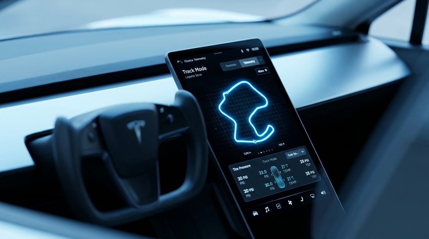 Tesla Roadster : que voit-on sur l'écran avant de booster ?