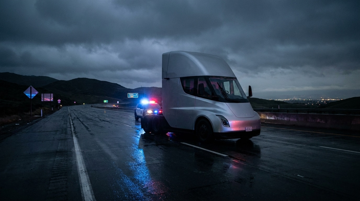 Tesla Semi en feu sur l'I-880 : ce qu'on sait